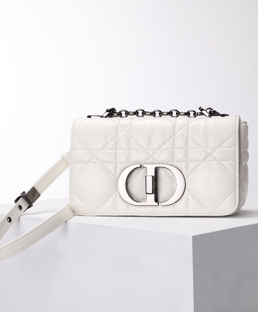 Christian Dior Small Dior Caro Bag Cream